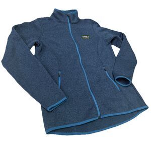L.L. Bean Women’s Sweater Fleece Jacket Blue Full Zip Medium Cozy Outdoor